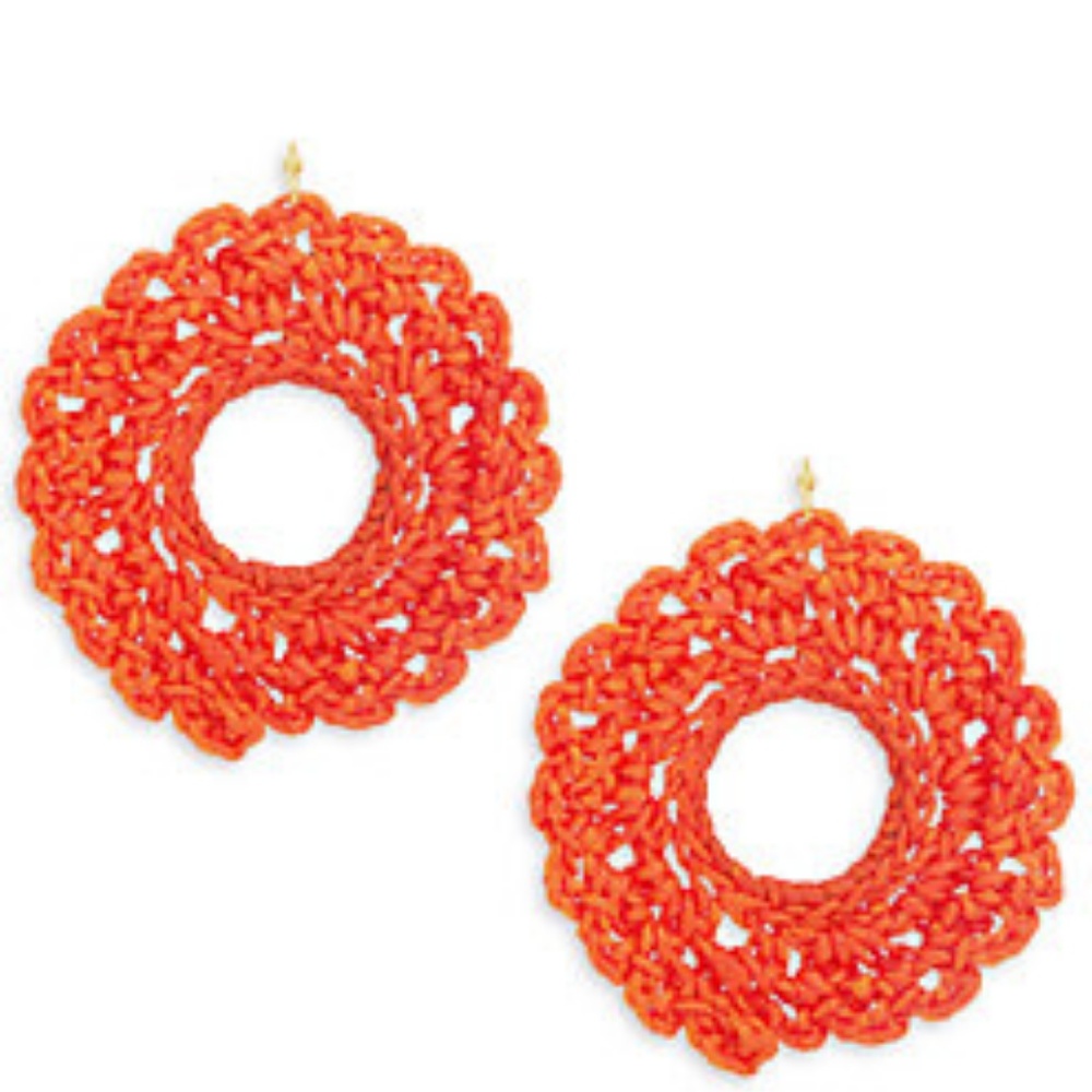 Crochet Circle Drop Earrings